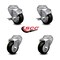 Service Caster 3 Inch Black Polyurethane Wheel Swivel Bolt Hole Caster Set with 2 Brake SCC SCC-BH20S314-PPUB-BLK-TLB-2-S-2 - alternate 1